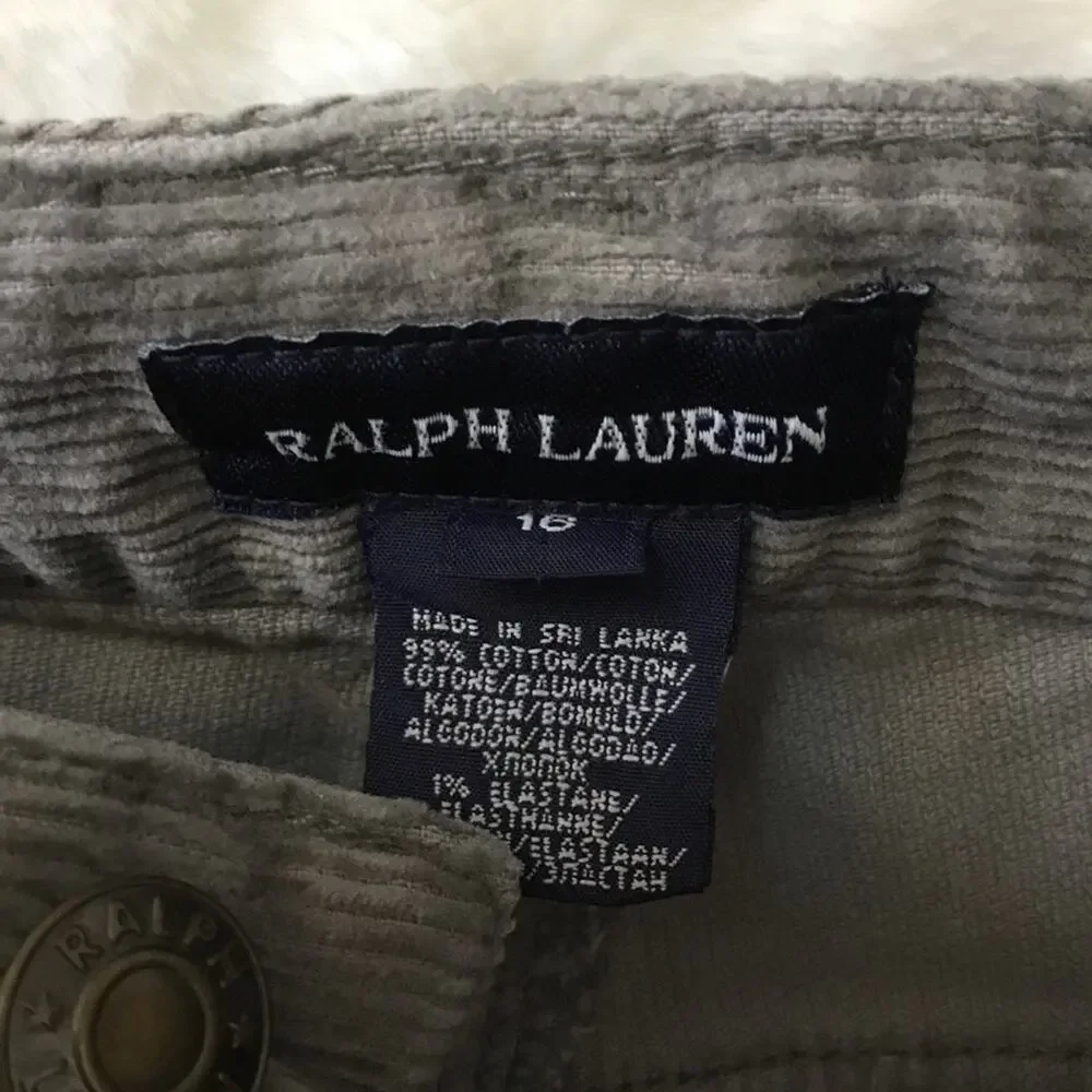 Ralph Lauren Girl Gray Suede Jeans